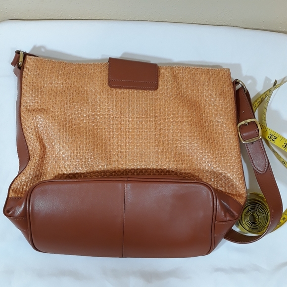 Talbots straw and leather handbag - Picture 6 of 6